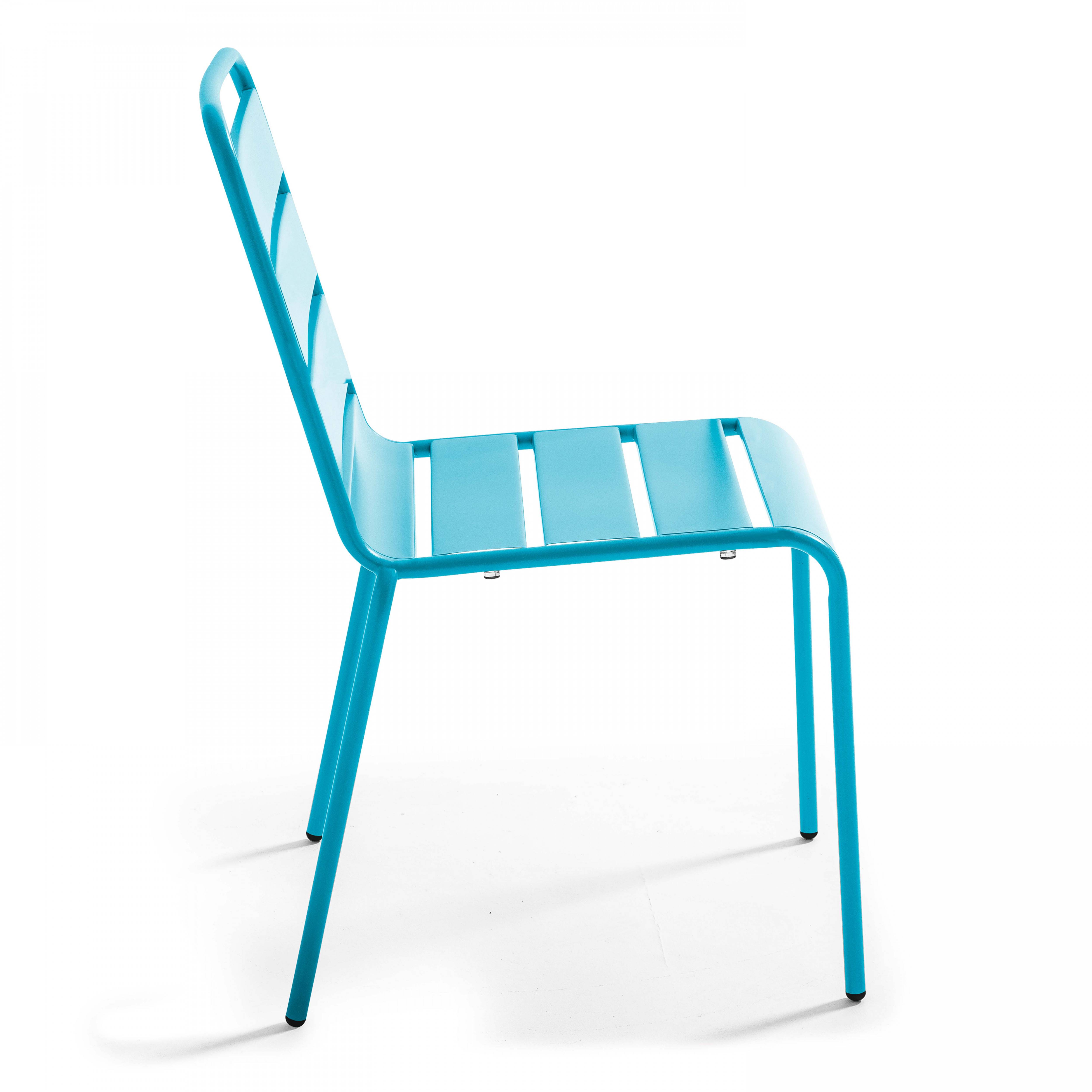 Oviala - Chaise de jardin en métal bleu Palavas - Oviala - Image 4