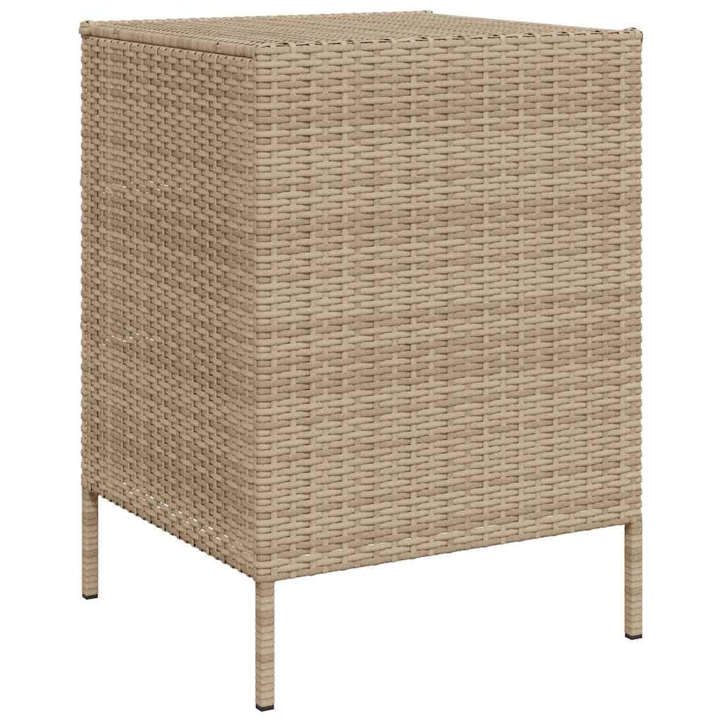 Rangement de Jardin 3 Tiroirs Résine Tressée pour Accessoires Piscine Beige 55x59x80 cm – ComfortXL Outdoor Living - Image 7