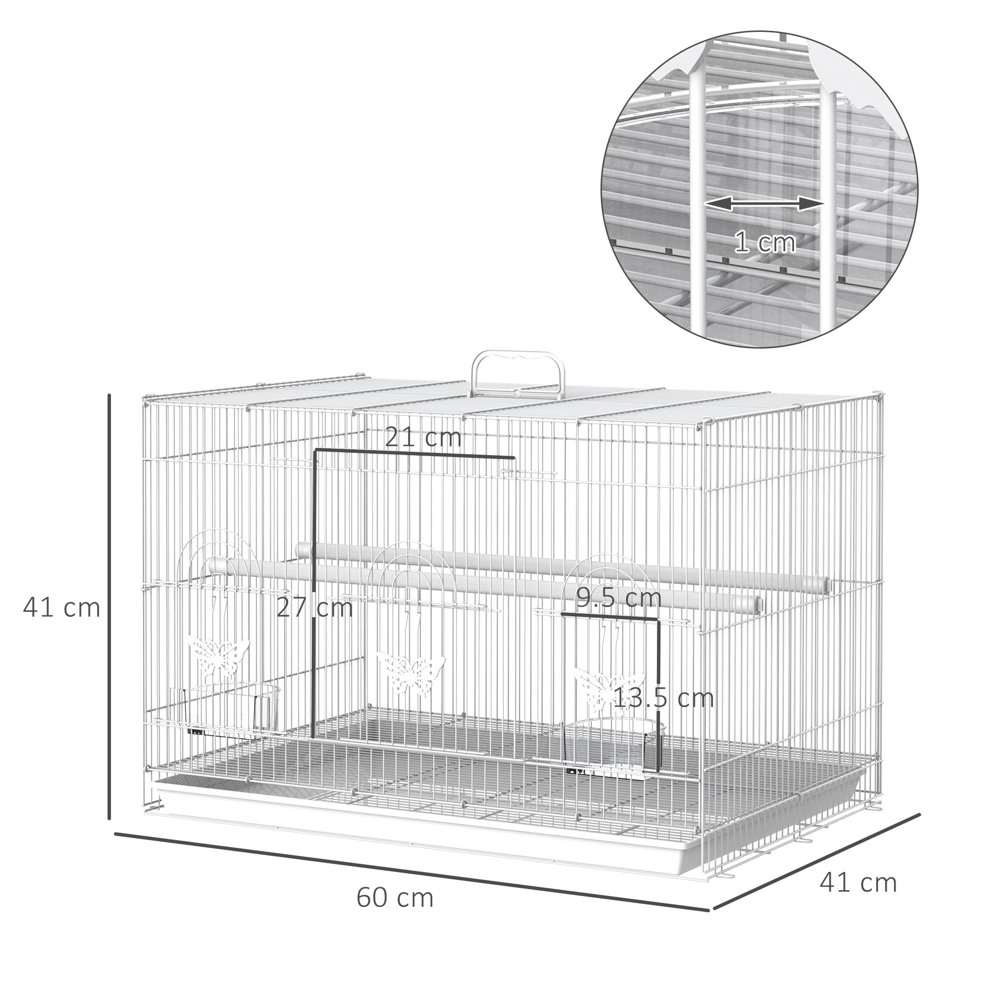 ComfortXL - Cage à oiseaux métal 60 x 41 x 41 cm pour canaris accès facile et nettoyage rapide - ComfortXL Outdoor Living - Image 5