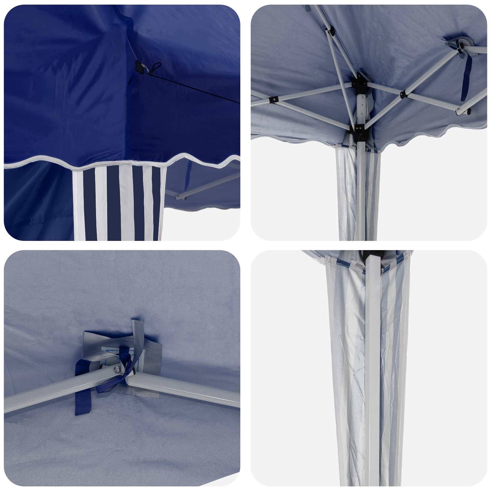 ComfortXL - Tente de réception tissu Oxford avec 2 parois montage pop-up 195x195cm Bleu - ComfortXL Outdoor Living - Image 2