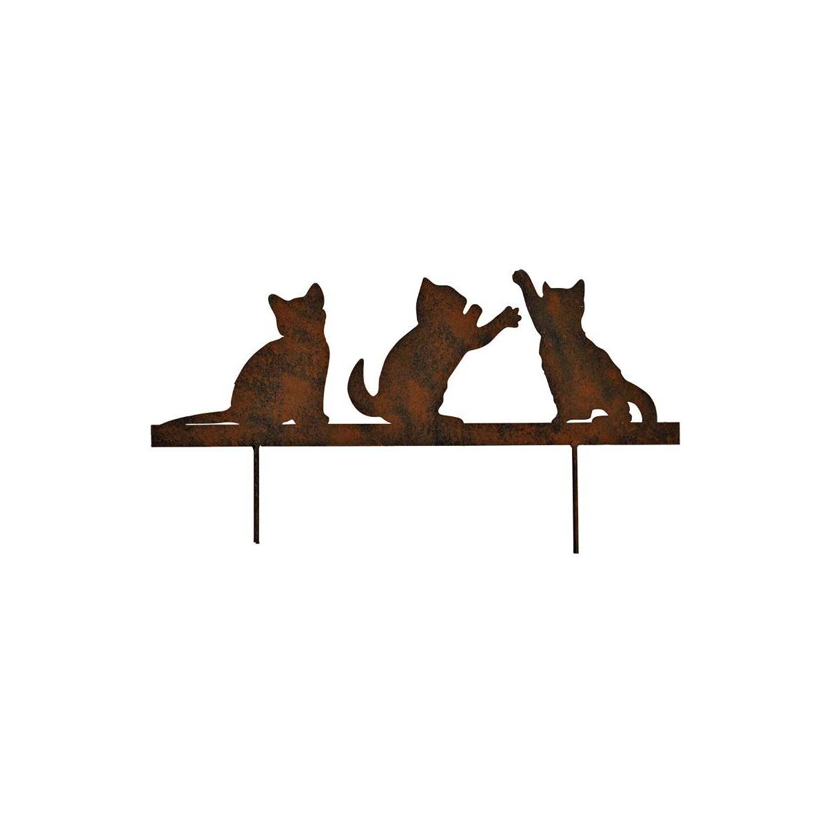 La Grande Prairie - Silhouette  3 chatons en fer  25 x 18 cm - Image 1