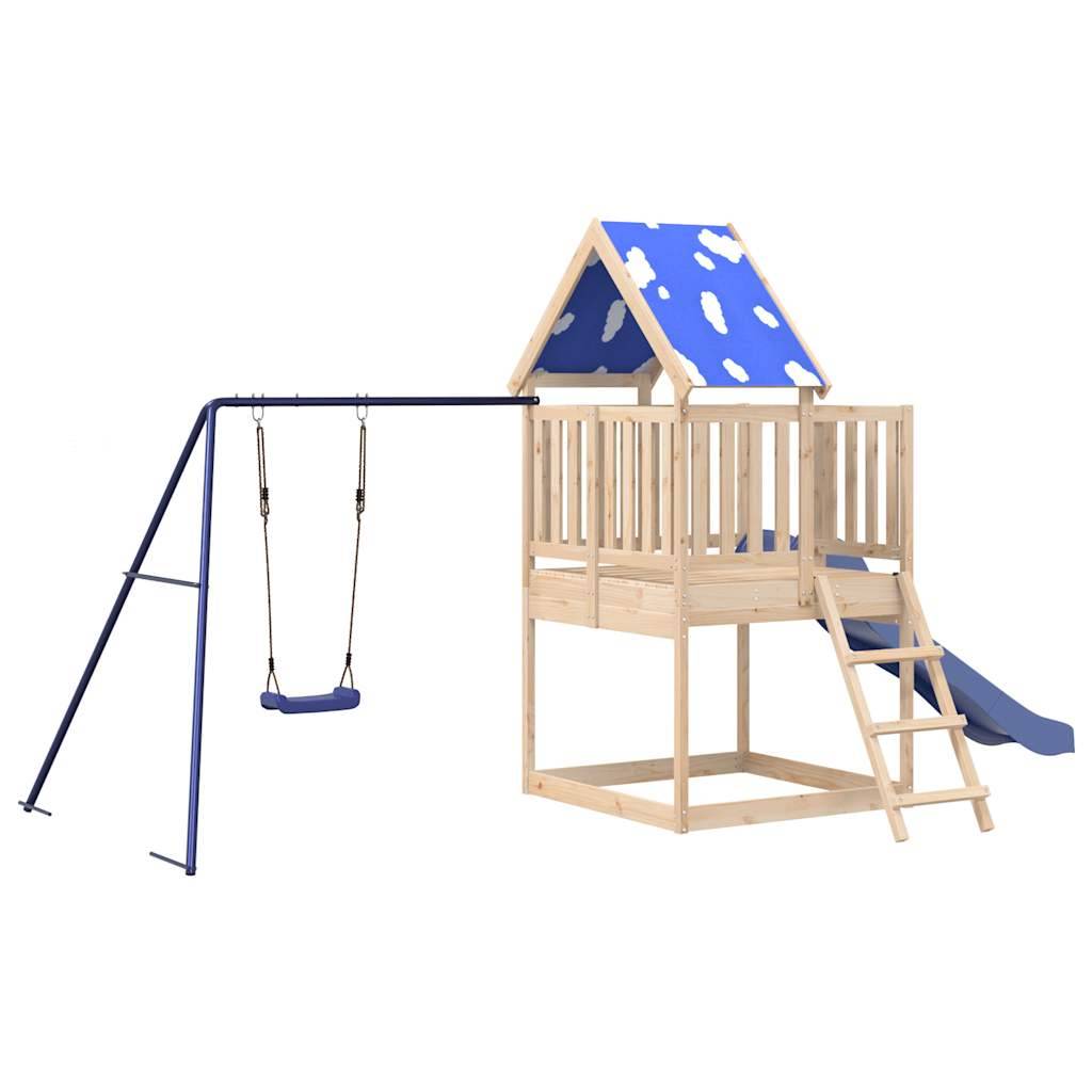 Aire de jeux d'extérieur - Jeu Plein air enfant bois de pin massif rj38 - Image 1