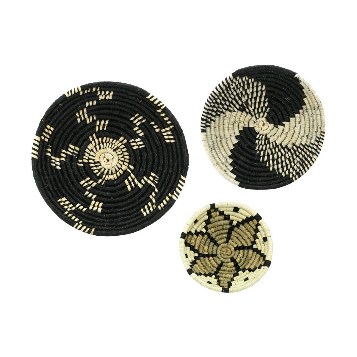 Aubry Gaspard - Corbeilles rondes en jonc (Lot de 3) - Image 1