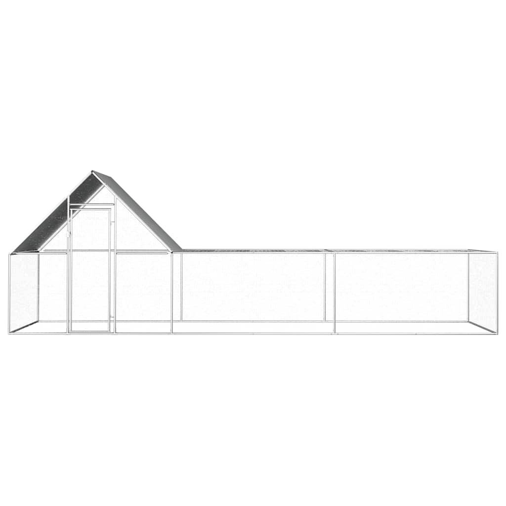 Poulailler acier argent 6 x 2 x 2 m - Prolenta premium p3192.6 - Image 1