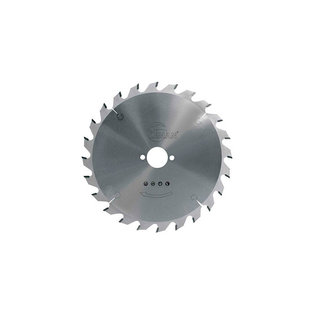 Lame carbure pour portative - D. 190 x Al. 16 mm. x 24 dents alt. pour bois - LEMAN - 964.190.1624 - Image 1