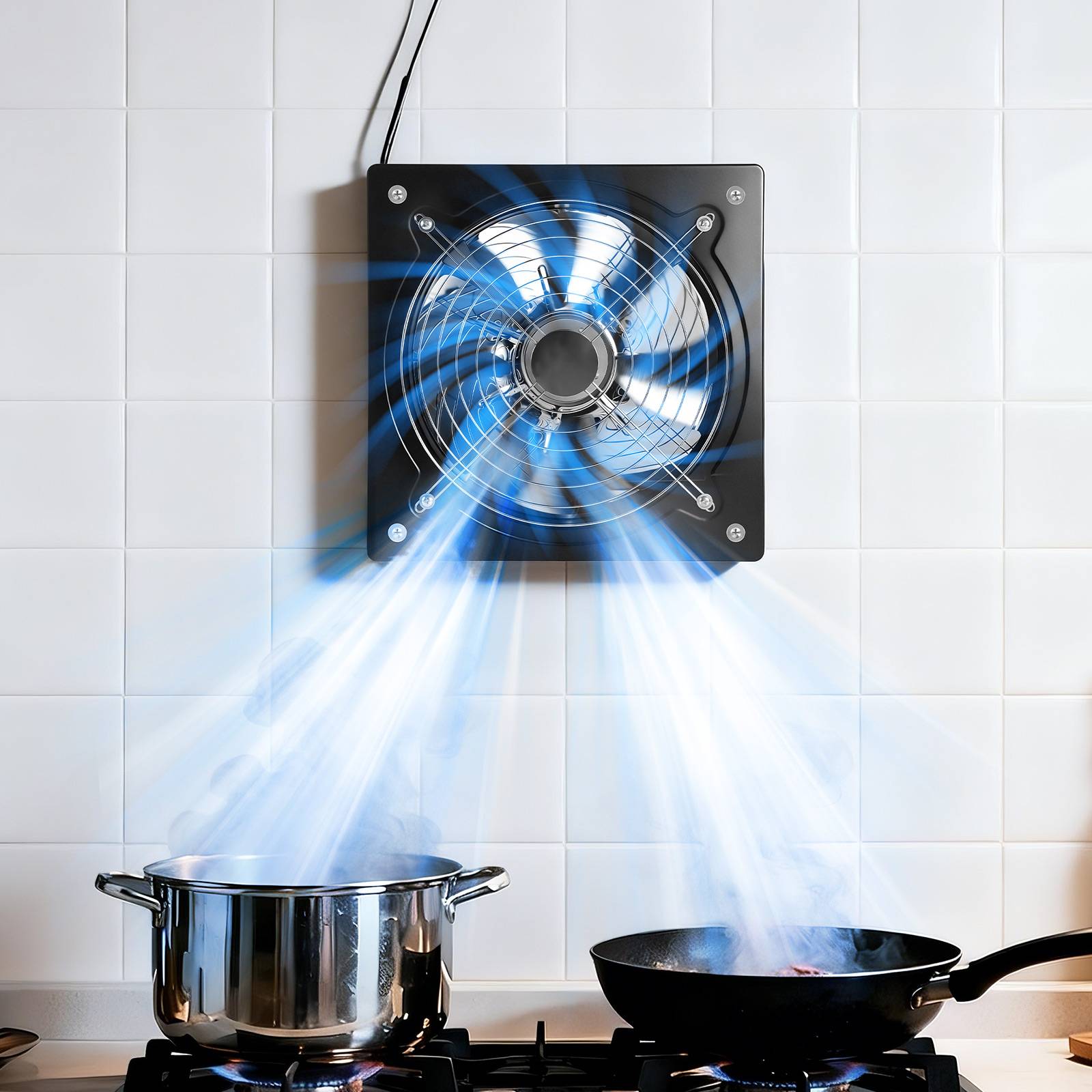 Vevor - VEVOR Ventilateur Extraction Mural Extracteur 30,5 cm 70 W Variateur de Vitesse - Image 8