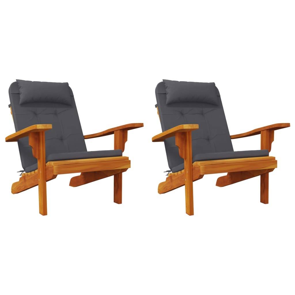 PANGIVO - Coussins de chaise adirondack tissu oxford anthracite 126 x 58 x 4.5 cm - PANGIVO - Image 4