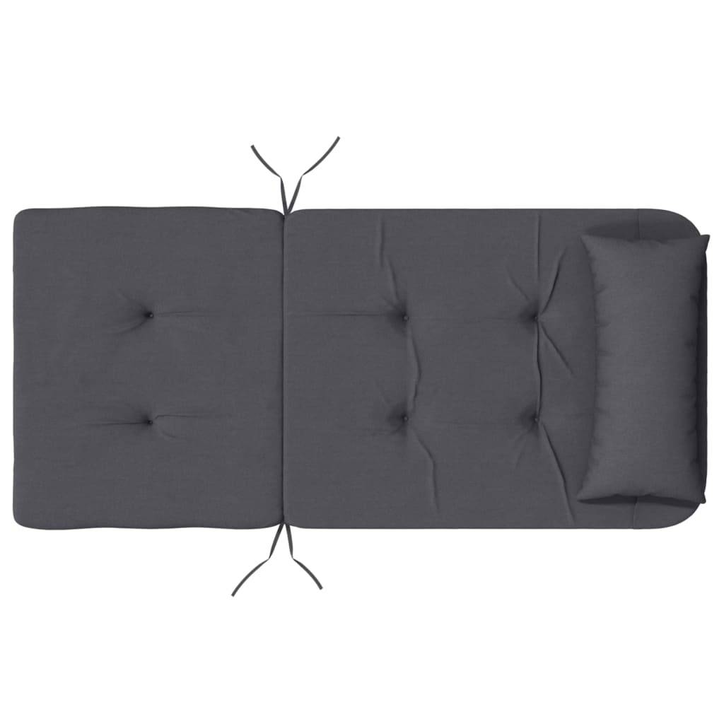 PANGIVO - Coussins de chaise adirondack tissu oxford anthracite 126 x 58 x 4.5 cm - PANGIVO - Image 8