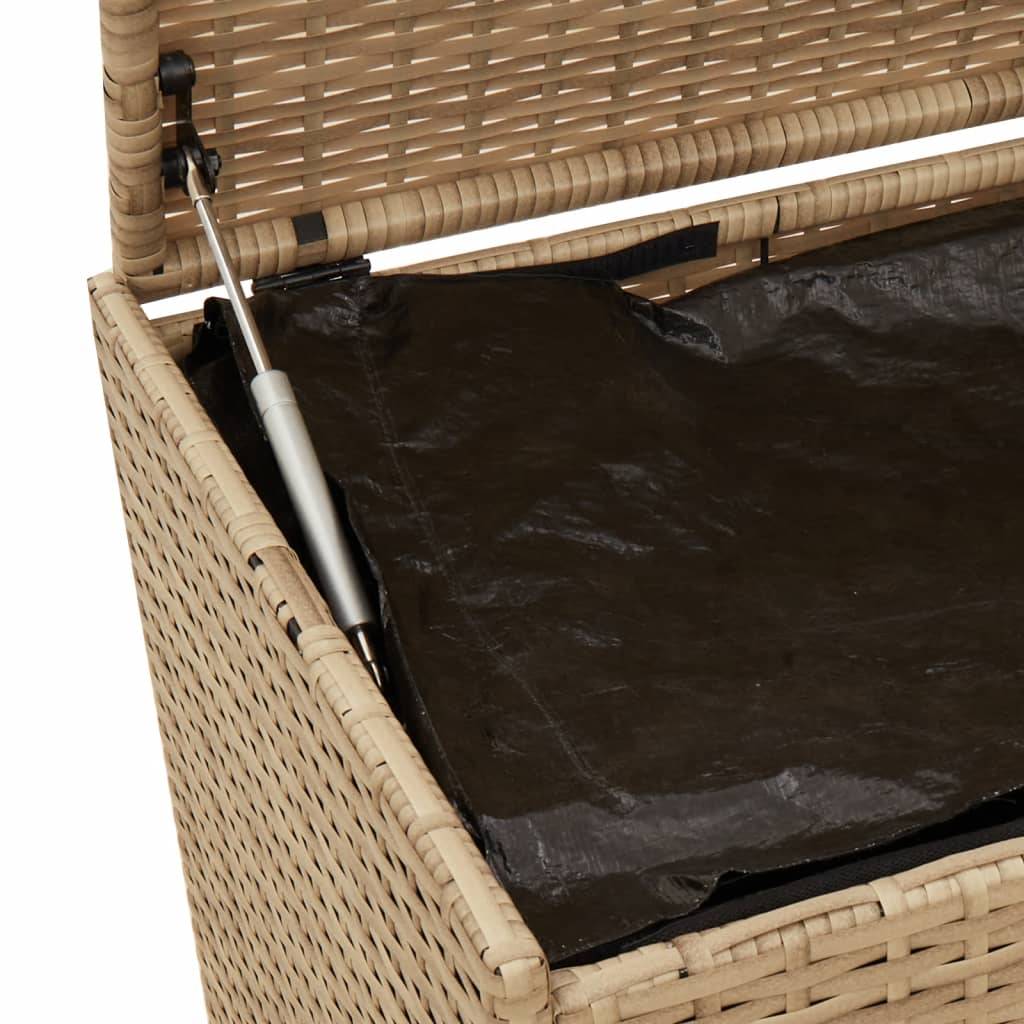 Coffre de Rangement Jardin Résine Tressée avec Roues et Poignée Beige 190L – ComfortXL Outdoor Living - Image 8