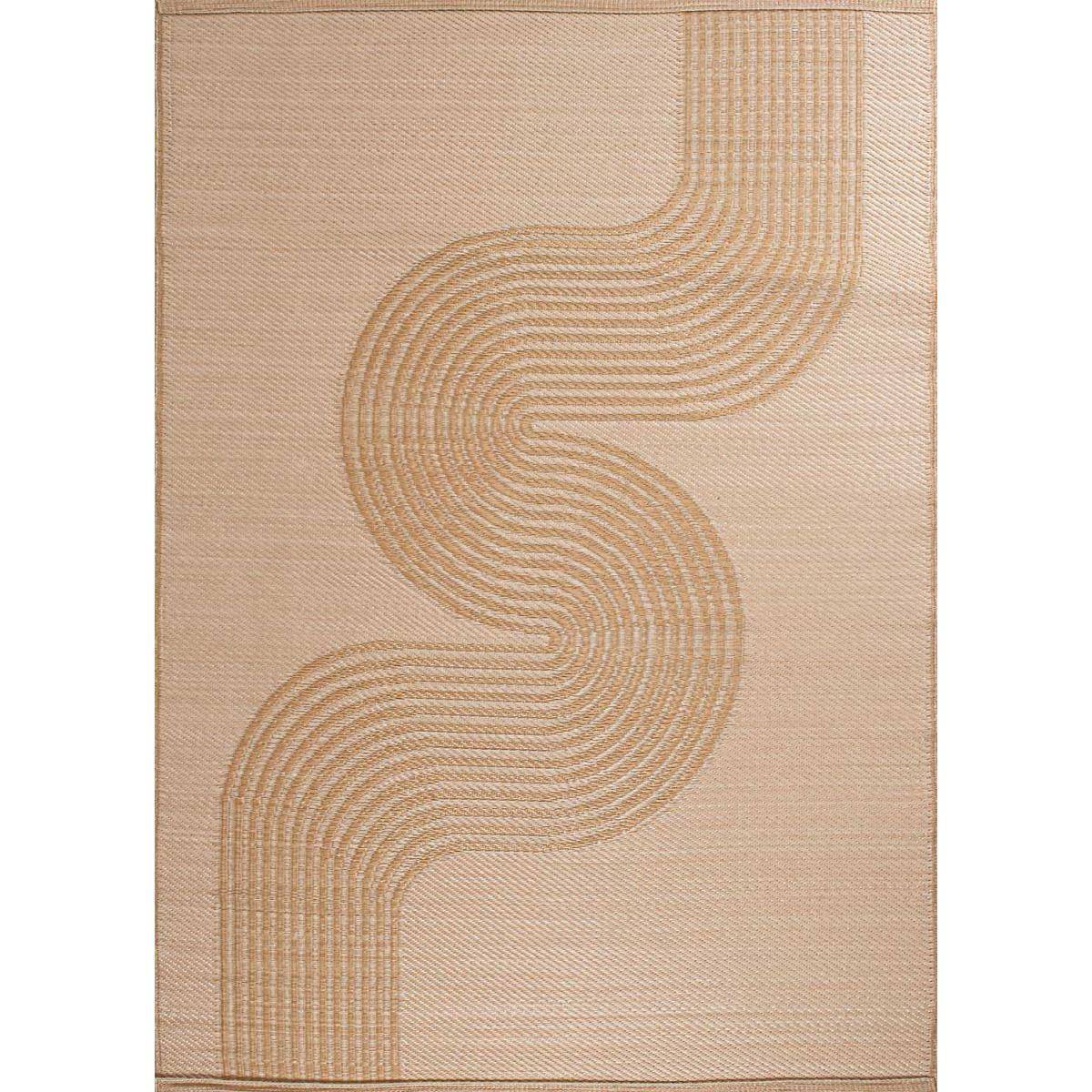 Jardindeco - Tapis extérieur en polypropylène Spargi 1743 beige 180 x 280 cm - Image 1