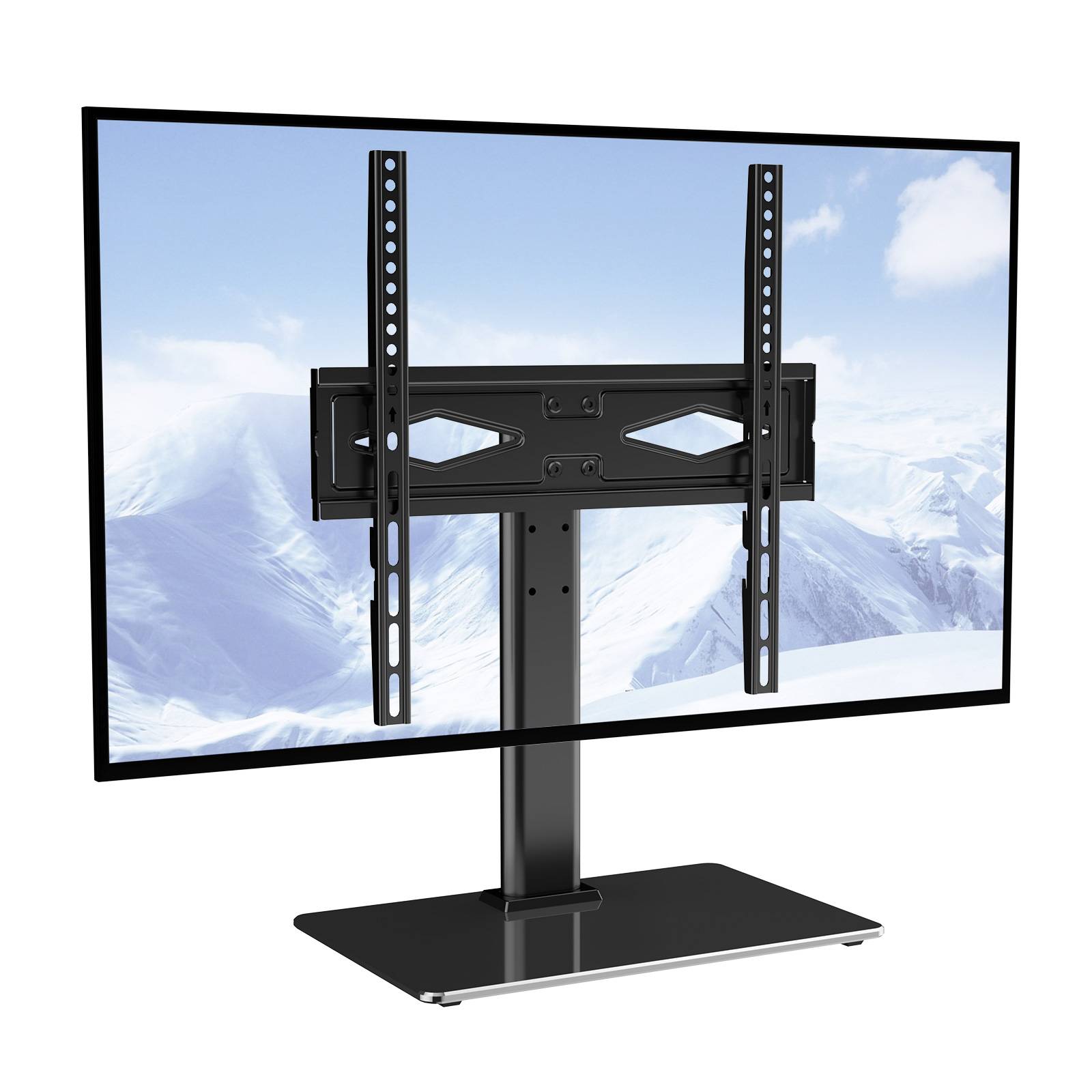 VEVOR Support TV pied 32-55", pivotant, H régl.61,5-67cm, ch.41kg, maison/bureau. - Image 1