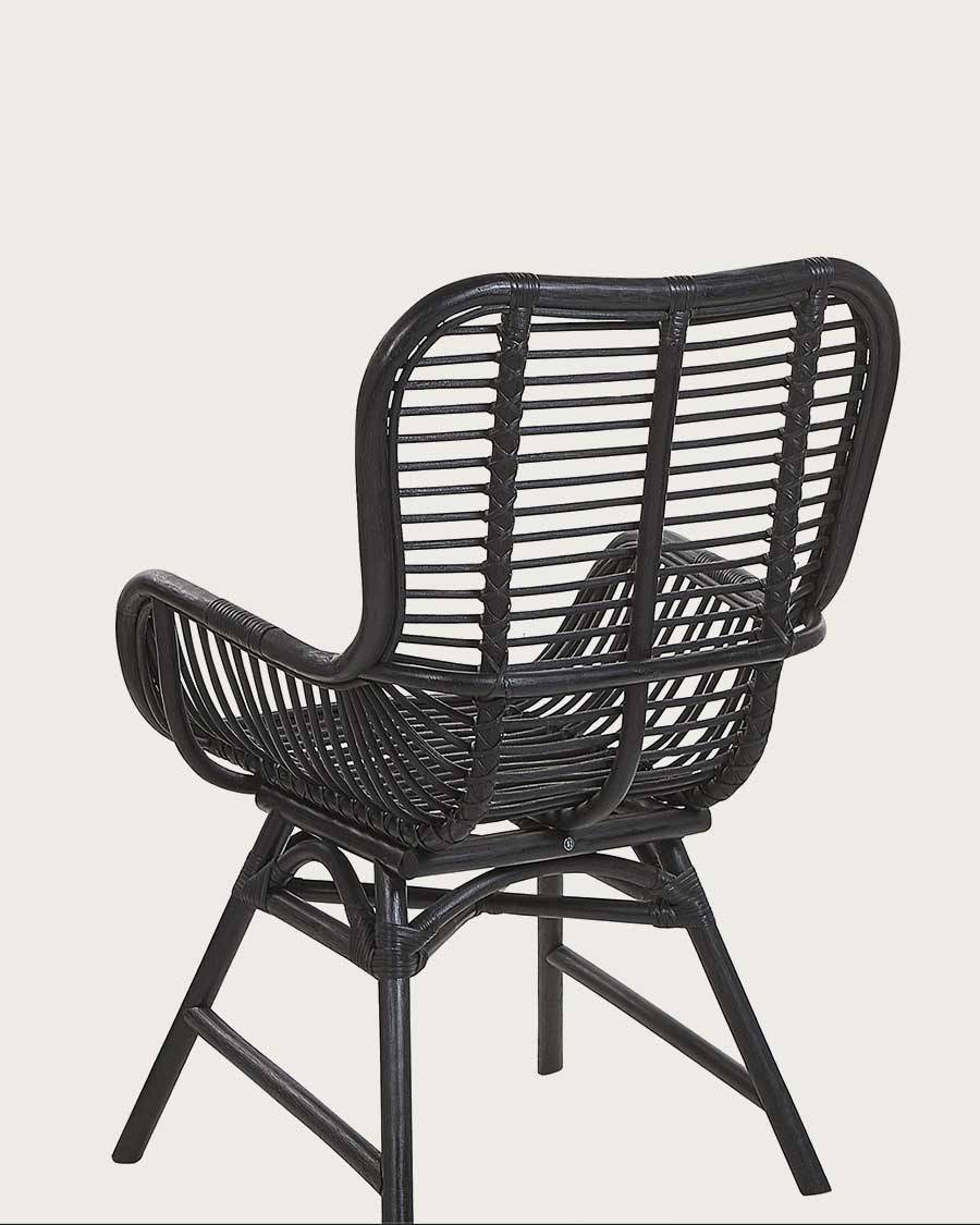 Lot de 4 chaises Sapporo - Lot de 4 chaises Sapporo en rotin noir - UNIQKA - Image 4