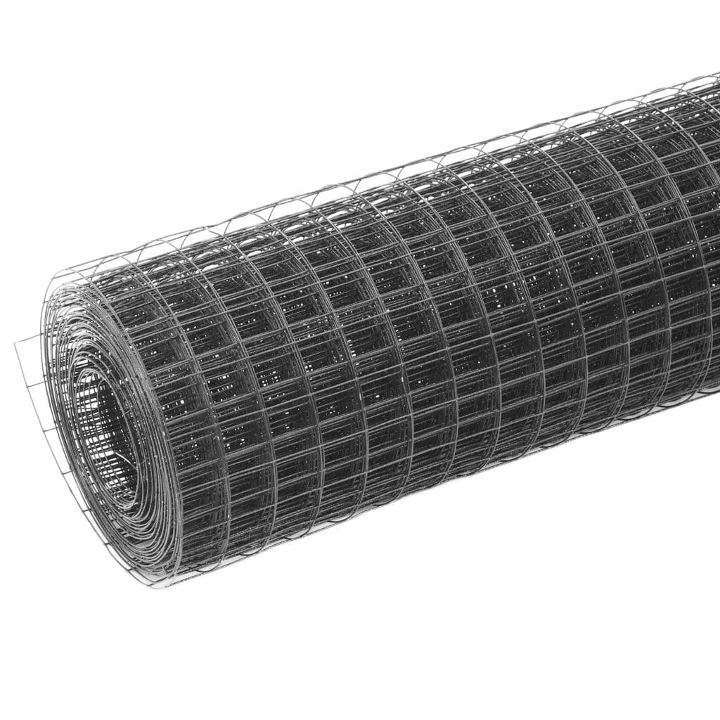 ComfortXL - Grillage Cage Acier PVC Poulailler Mailles Fines Gris 10x1m - ComfortXL Outdoor Living - Image 2