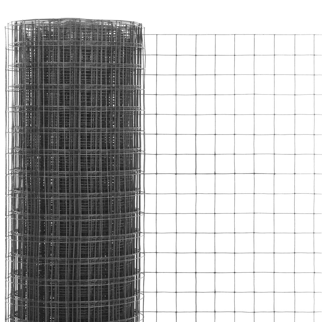 ComfortXL - Grillage Cage Acier PVC Poulailler Mailles Fines Gris 10x1m - ComfortXL Outdoor Living - Image 3