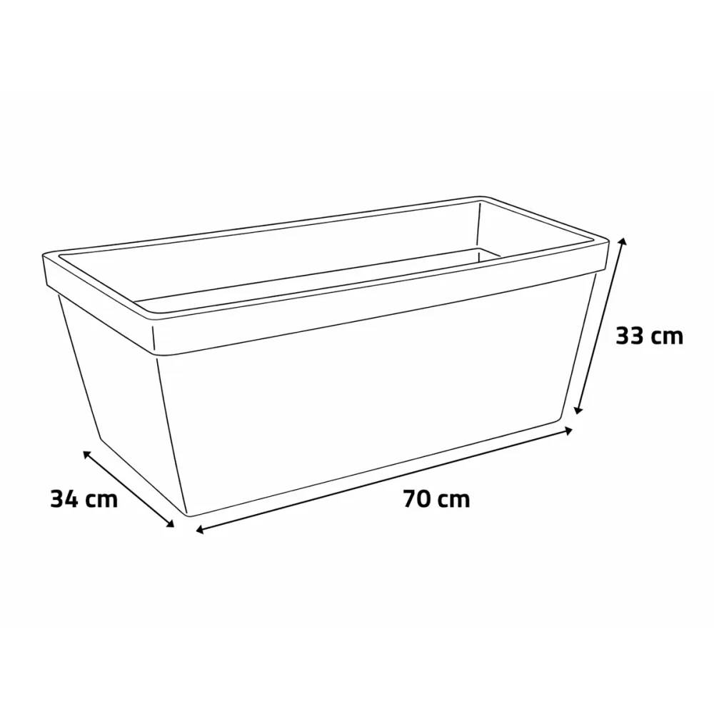Elho - Lot de 2Jardinières 70 cm Elho® - Gris - Réservoir intégré - Image 6