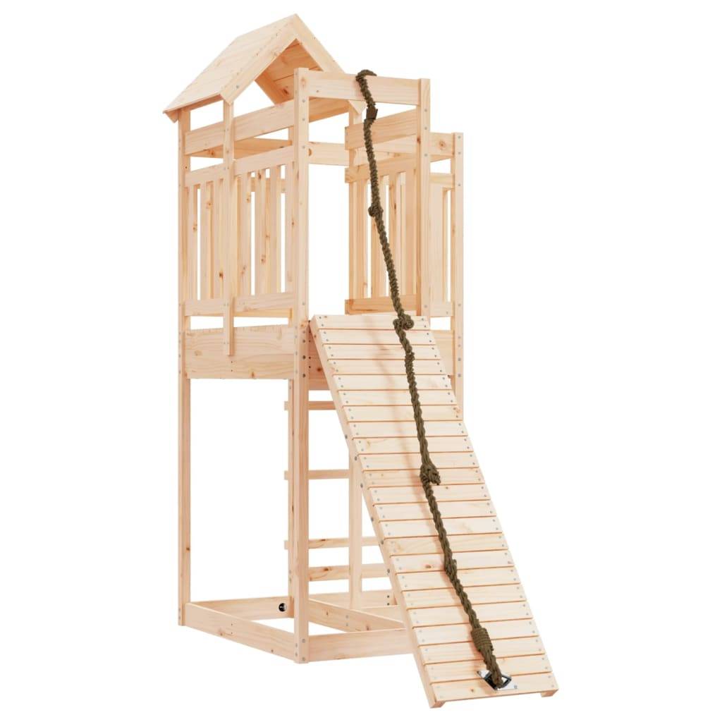 Helloshop26 - Maisonnette de jeu avec mur d'escalade 107 x 196 x 238 cm bois massif de pin - Image 1