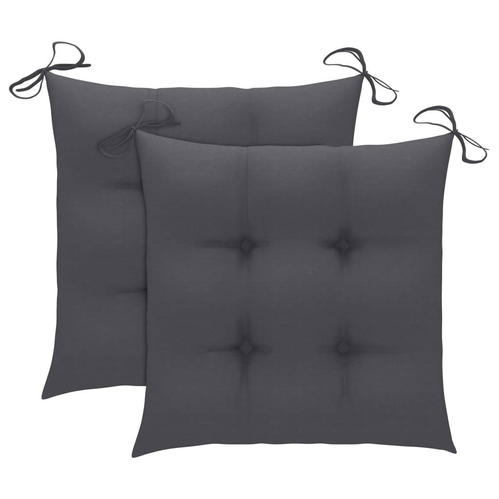 Chaises pliables de jardin bois acacia anthracite avec coussins 54 x 61 x 88 cm - PANGIVO - Image 9