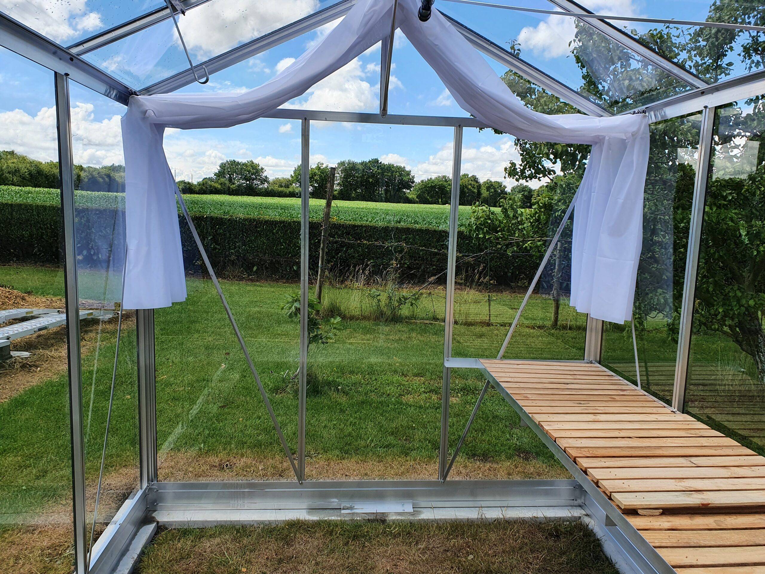 Serre en polycarbonate 8mm alvéolés - Euro Maxi - Alu - 10m² - GRIS ALUMINIUM - L'atelier des serres - Image 5