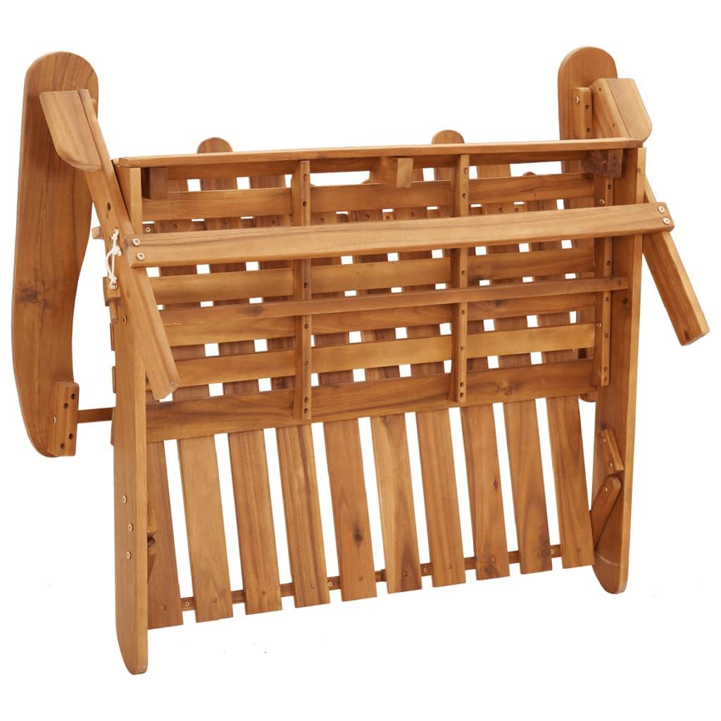 Helloshop26 - Banc de jardin meuble de patio d'extérieur terrasse adirondack et coussins 126 cm bois massif acacia - Image 5