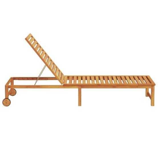 PANGIVO - Transat bois d'acacia massif marron 202 x 53 x 89 cm, Poids :15.4kg - PANGIVO - Image 5