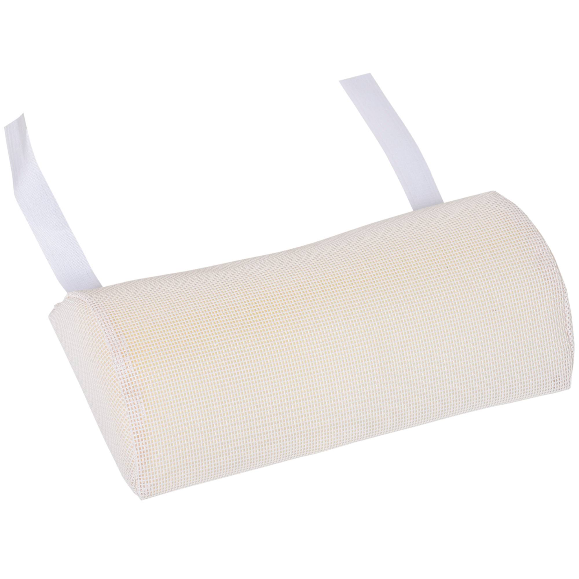 Bain de soleil transat chaise longue inclinable pliable avec oreiller dossier réglable sur 5 niveaux crème - Image 10
