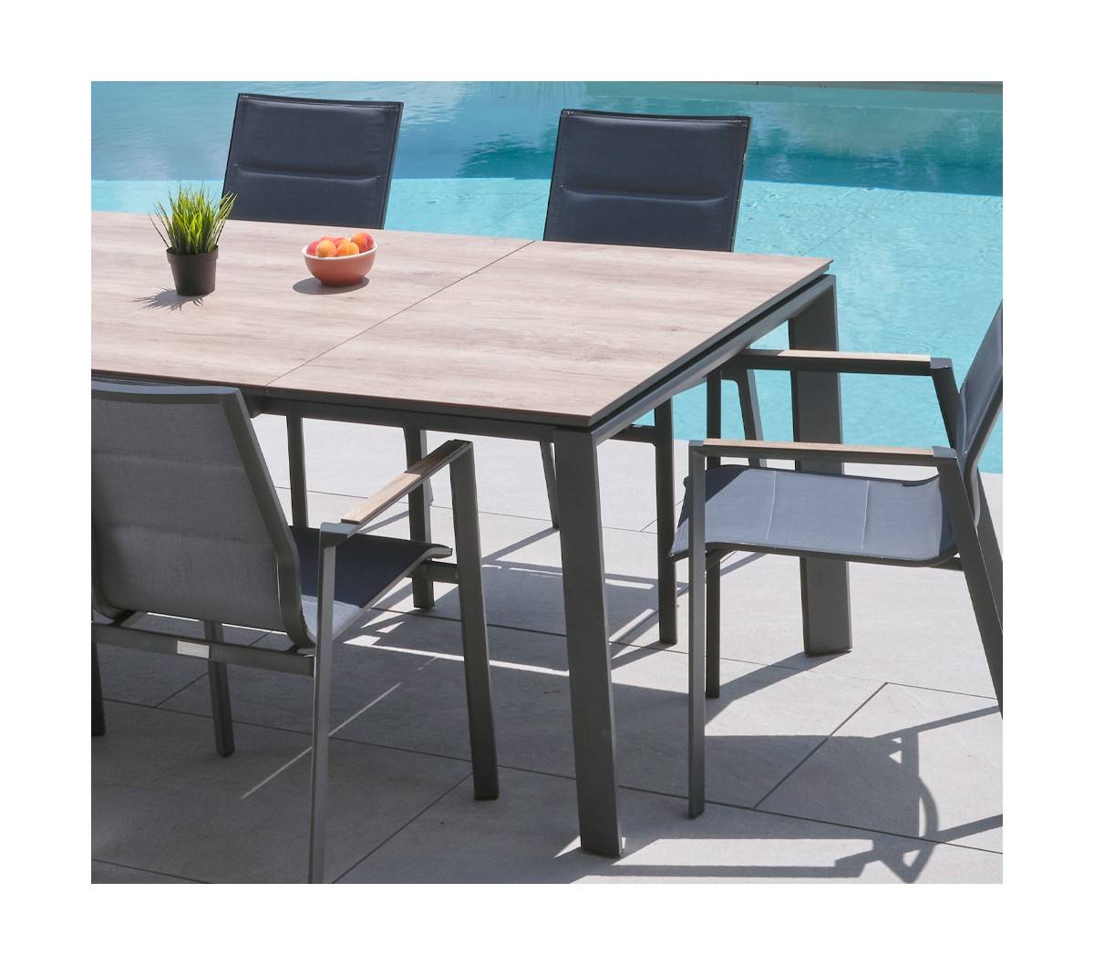 Ozalide - 8 places - FONTAMENTO en Aluminium - Ensemble table et chaises de jardin - Image 3
