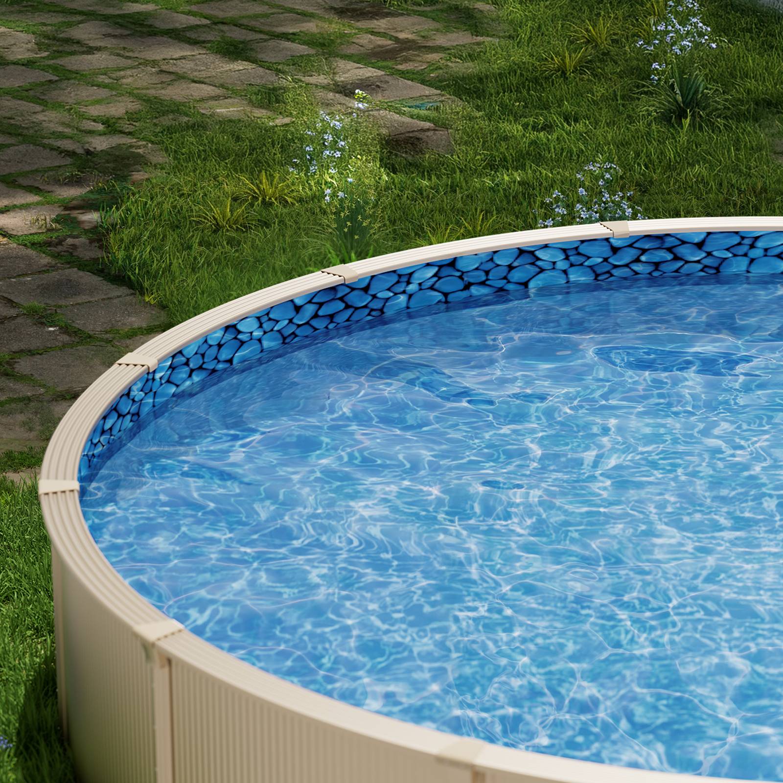 Vevor - VEVOR Revêtement de Piscine Ronde Doublure Durable Style Unibead 732x120 cm - Image 8