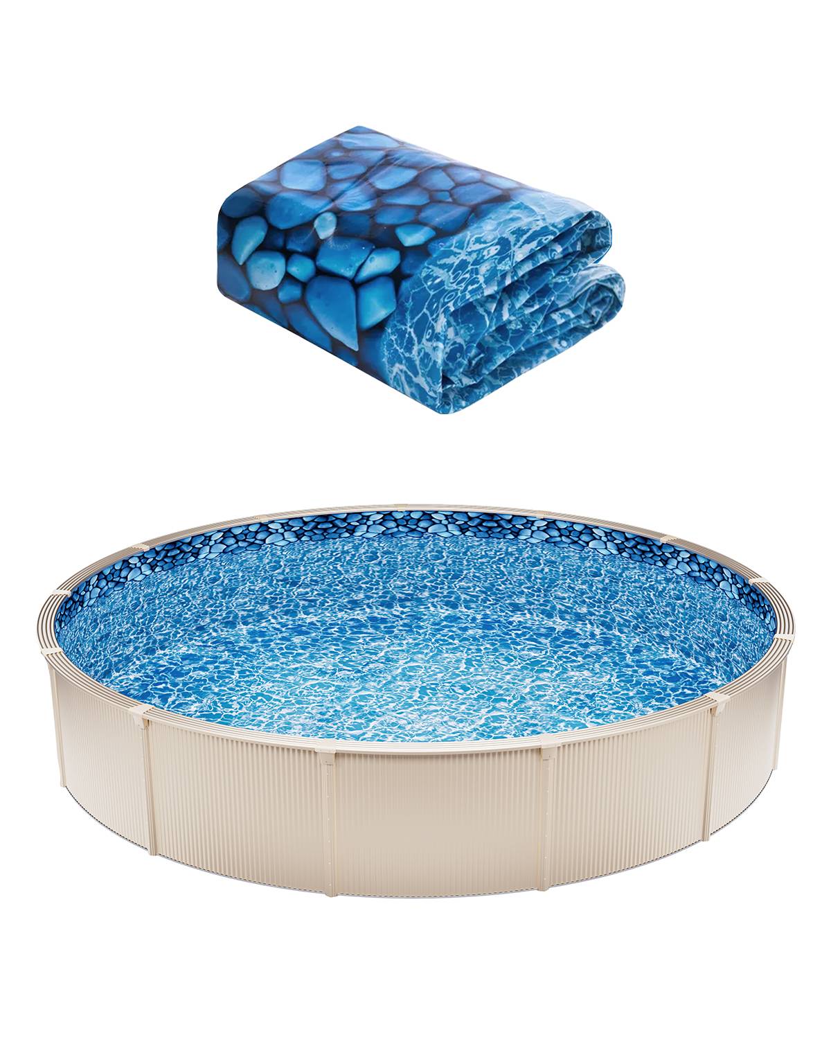 Vevor - VEVOR Revêtement de Piscine Ronde Doublure Durable Style Unibead 732x120 cm - Image 1
