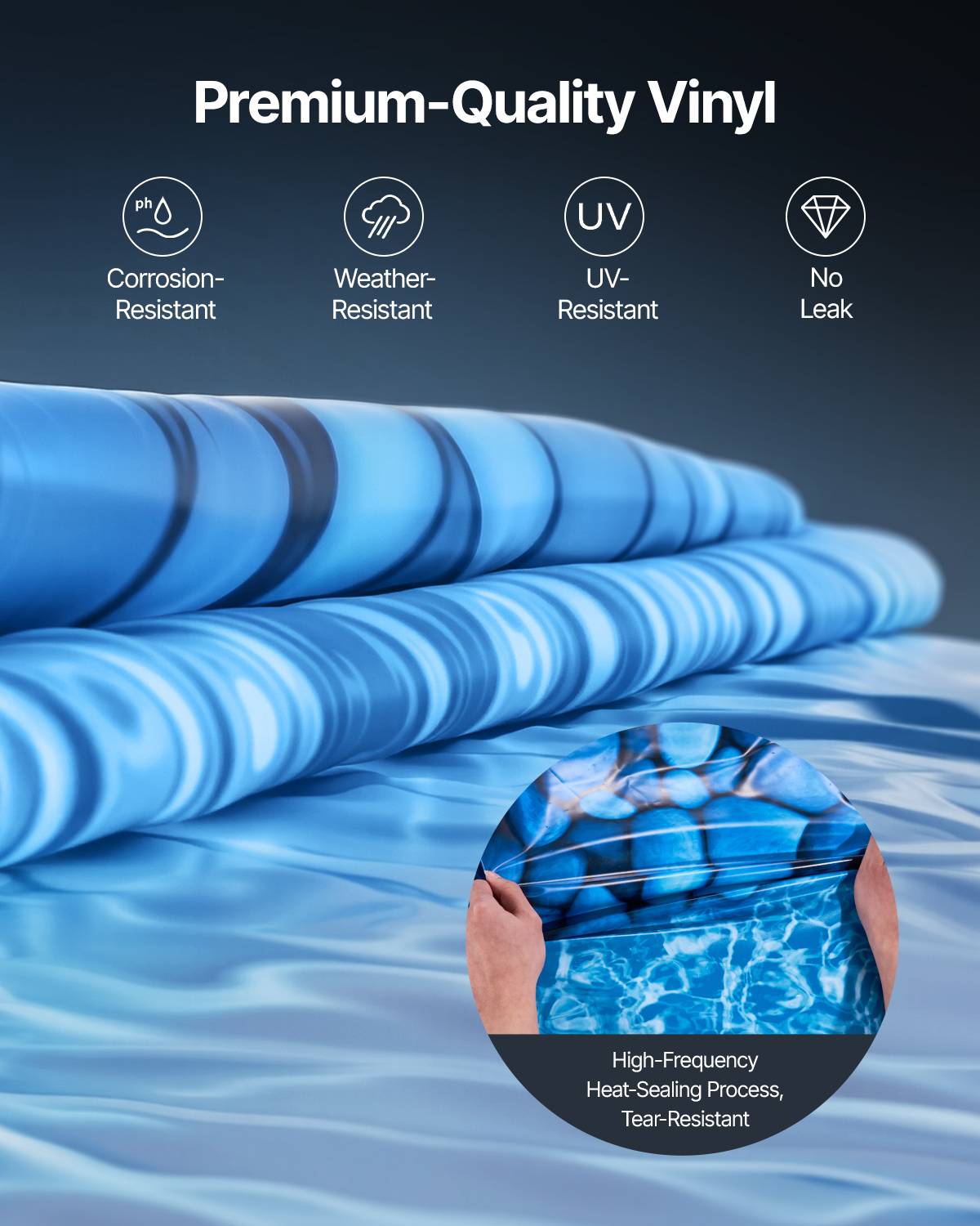 Vevor - VEVOR Revêtement de Piscine Ronde Doublure Durable Style Unibead 732x120 cm - Image 5