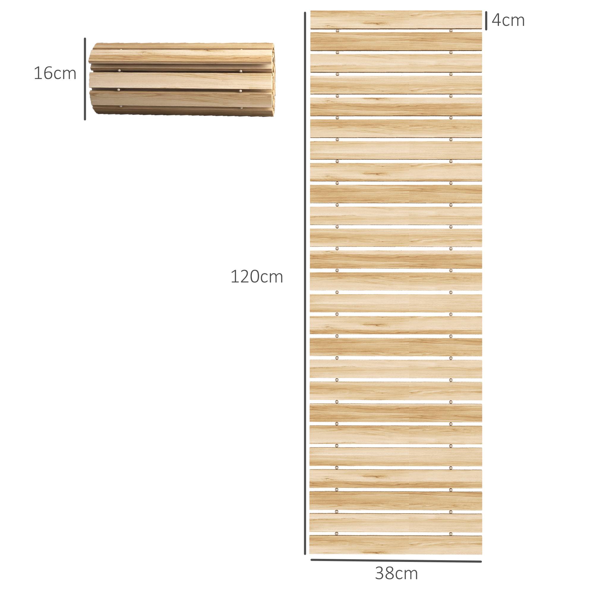 ComfortXL - Chemin de jardin bois de sapin naturel 120 x 38 cm passerelle extérieure enroulable - ComfortXL Outdoor Living - Image 5