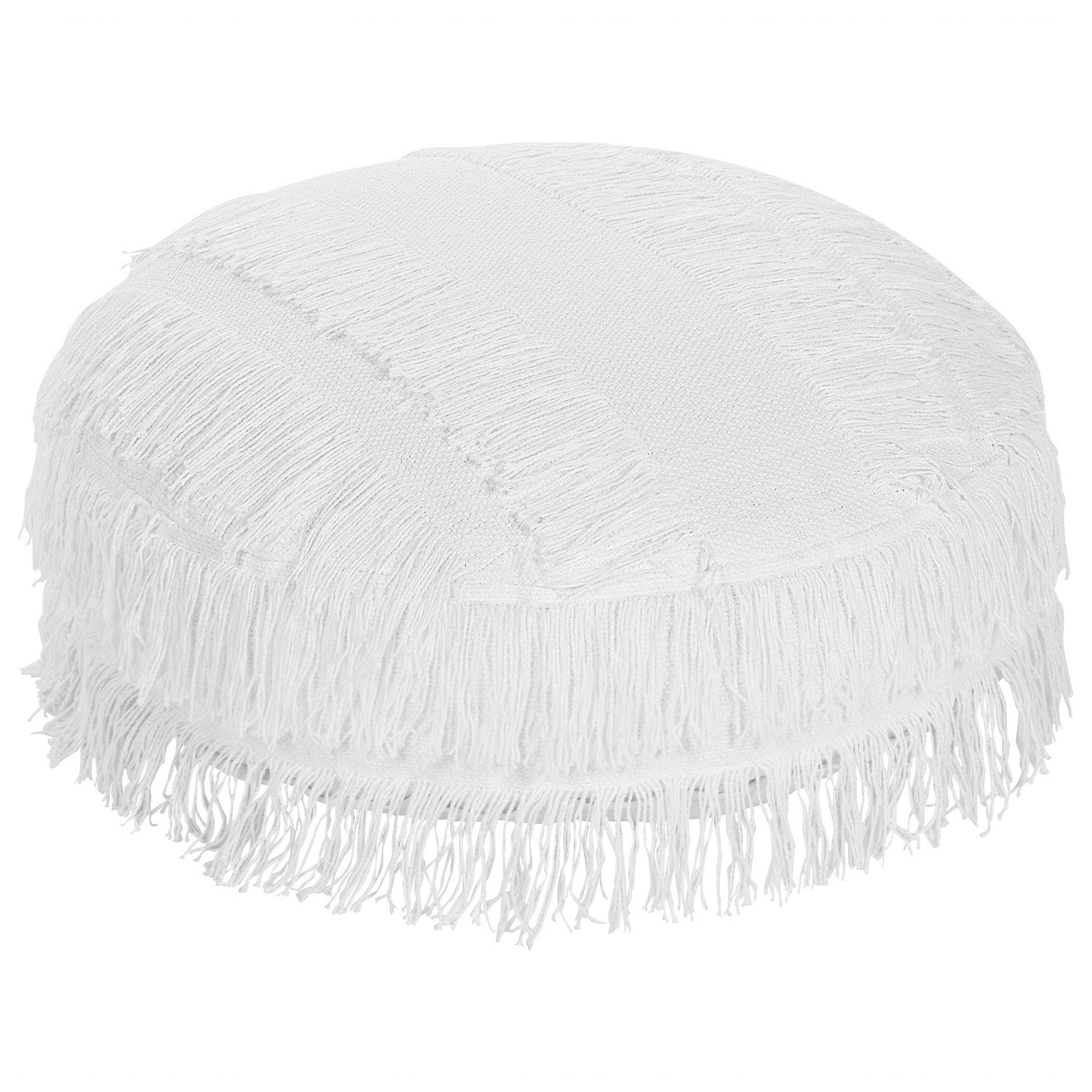 Beliani - Coussin de sol Coton Blanc OULAD - 50x50x20- Beliani - Image 4