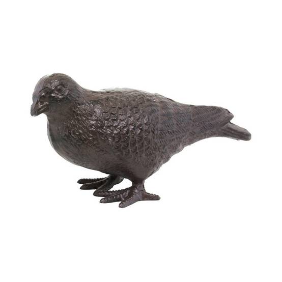 Pigeon en fonte marron 19 x 8 x 12 cm Chemin de campagne - Image 1