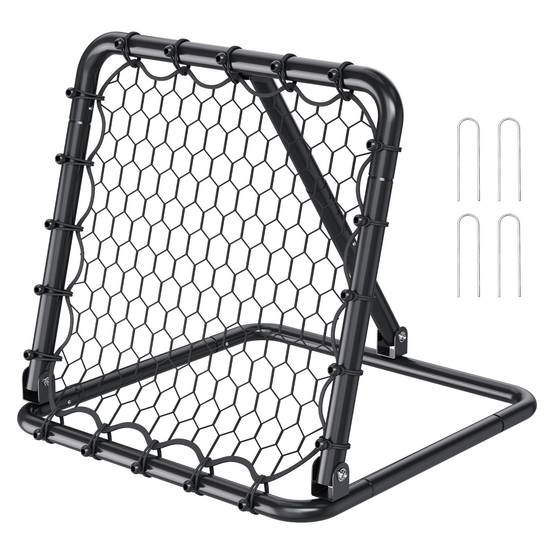 Vevor - VEVOR Filet de rebond football 86,5x86x85 cm, cadre fer épais, angle réglable, pliable et portable, kit complet pour entraînement et jeu. - Image 1