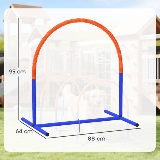 Kit d'agility pour chien plastique bleu orange 88 x 64 x 95 cm - PANGIVO - Image 5