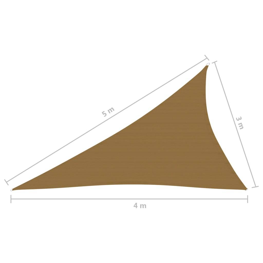 Helloshop26 - Voile toile d'ombrage parasol 160 g/m² taupe 3 x 4 x 5 m PEHD - Image 5