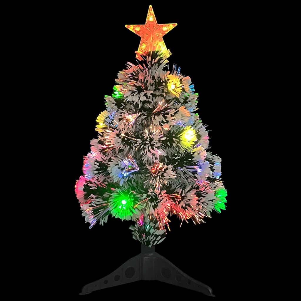 ComfortXL - Petit sapin de Noël lumineux fibre optique LED décoré Blanc et Bleu 64 cm – ComfortXL Outdoor Living - Image 3