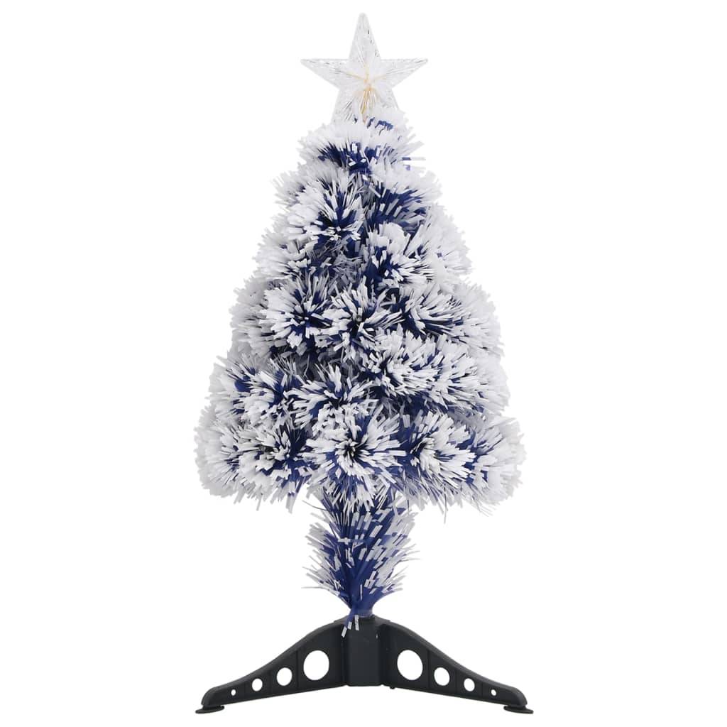 ComfortXL - Petit sapin de Noël lumineux fibre optique LED décoré Blanc et Bleu 64 cm – ComfortXL Outdoor Living - Image 2