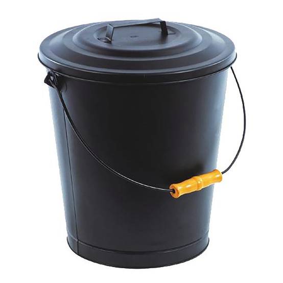Seau Rd Seau à cendre en métal avec couvercle WERKA PRO - Gamm vert