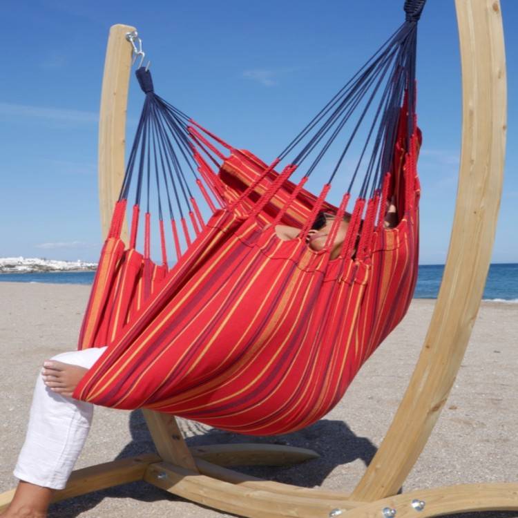 Hamac chaise avec support bois Grenade XXL - Tropical Hamac - Image 4