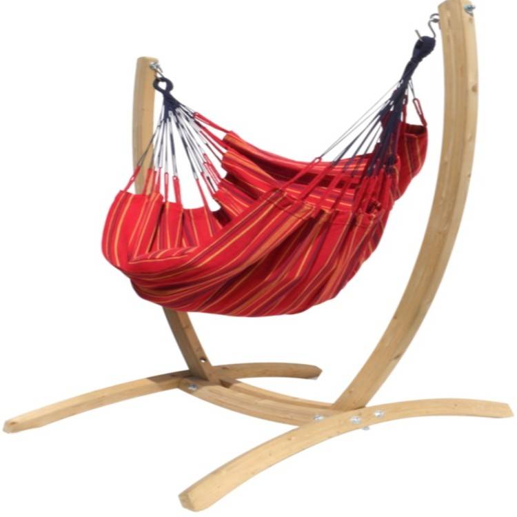 Hamac chaise avec support bois Grenade XXL - Tropical Hamac - Image 1