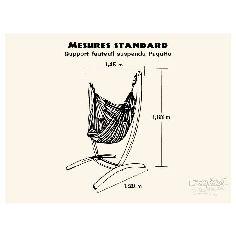 Hamac chaise avec support bois Grenade XXL - Tropical Hamac - Image 6