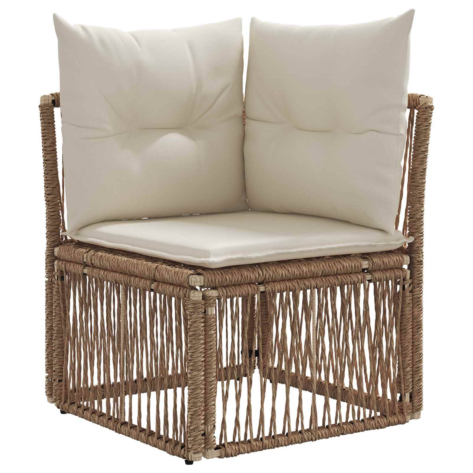 Vidaxl - Ensemble de canapé de jardin 4 pcs-Salons de jardin 4 place Beige et blanc crème 184245 - Image 4