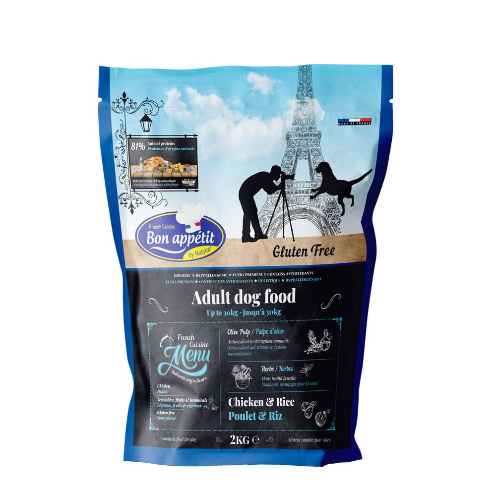 0 - Croquettes pour chien adulte au poulet Bon Appétit 2kg