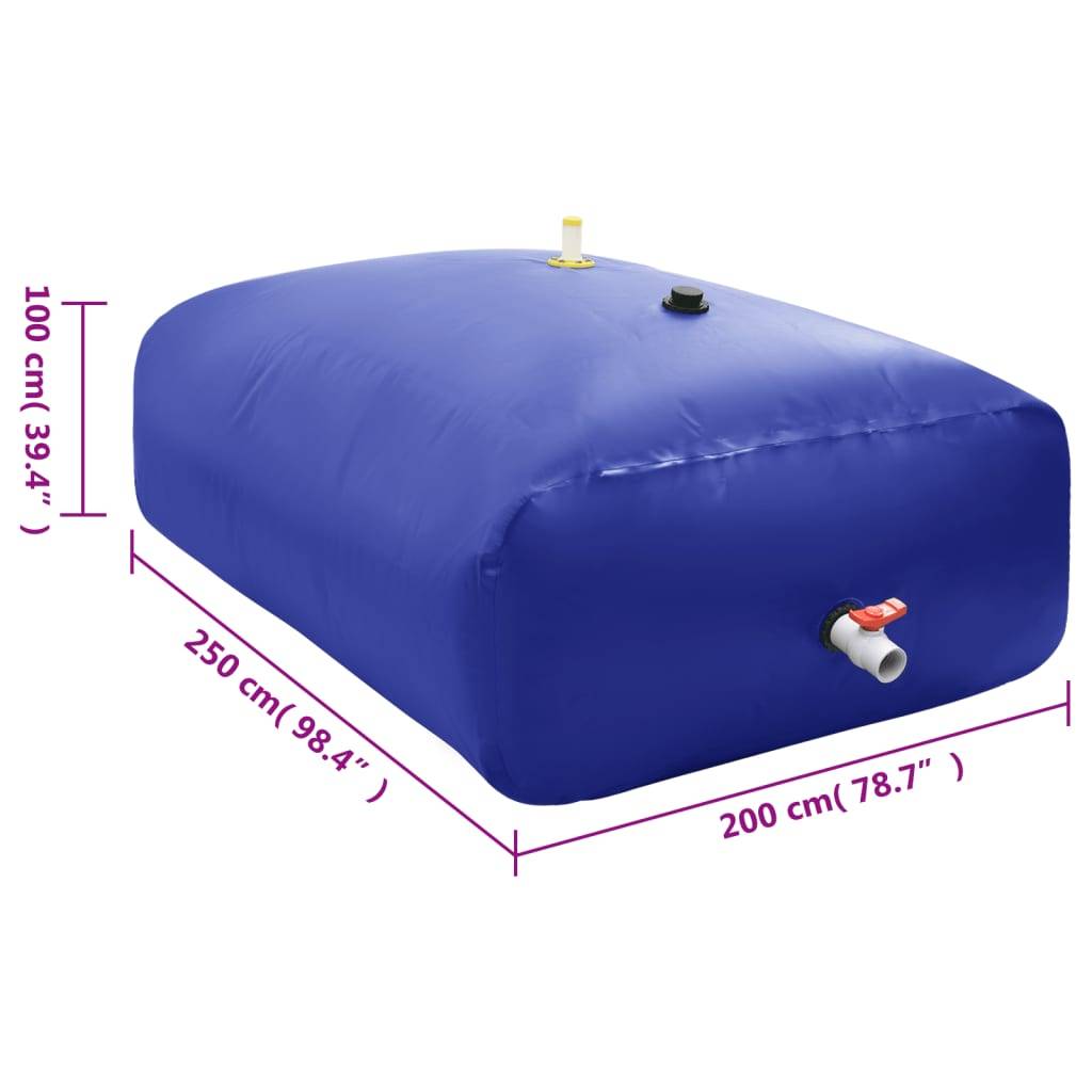 PANGIVO - Réservoir d'eau pliable PVC bleu 250 x 200 x 100 cm - PANGIVO - Image 8