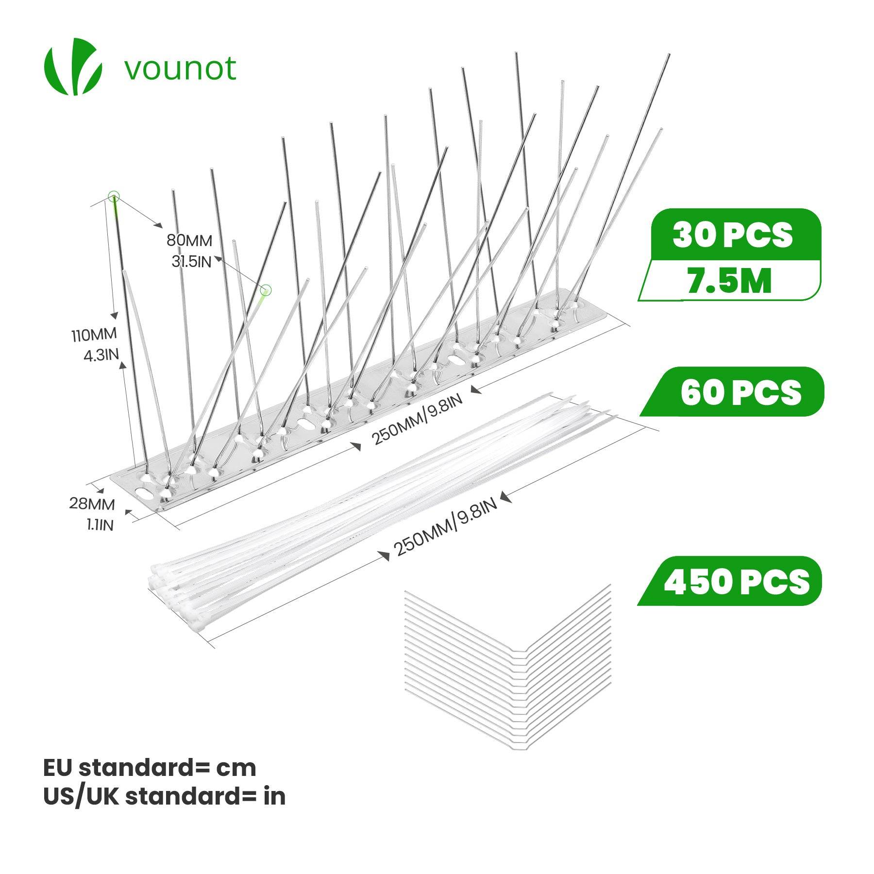 Pic Anti-Pigeon en Acier Inoxydable 7.5M Pack de 30 modules - Image 3