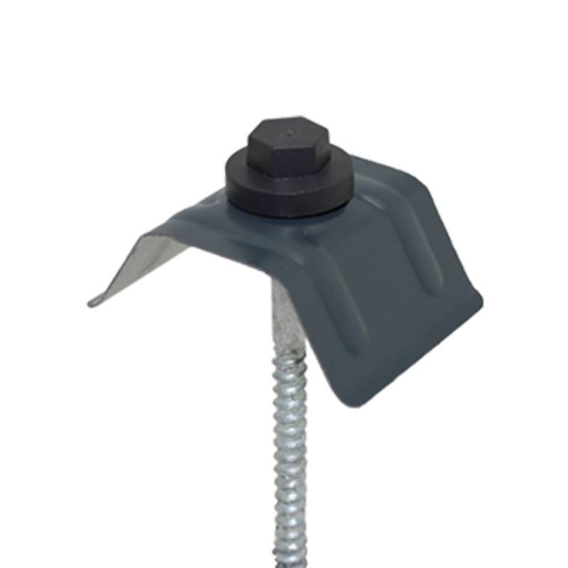 Kit 50 fixations pour plaques acier nervurées 900/25 – Gris 7016 - Coloris - Gris anthracite RAL 7016, Unités - 50 pièces - Image 2