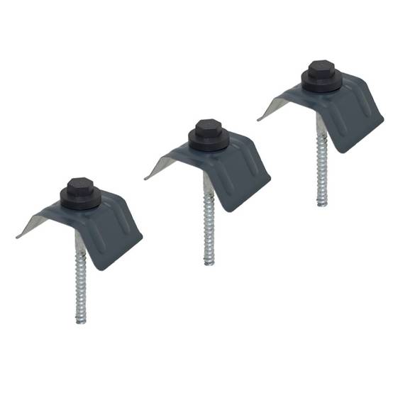 Kit 50 fixations pour plaques acier nervurées 900/25 – Gris 7016 - Coloris - Gris anthracite RAL 7016, Unités - 50 pièces - Image 1