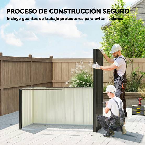 Abri de jardin extérieur 1,37 m² (163 x 90 x 179 cm) avec porte à loquet et aérations, gris foncé - Image 10