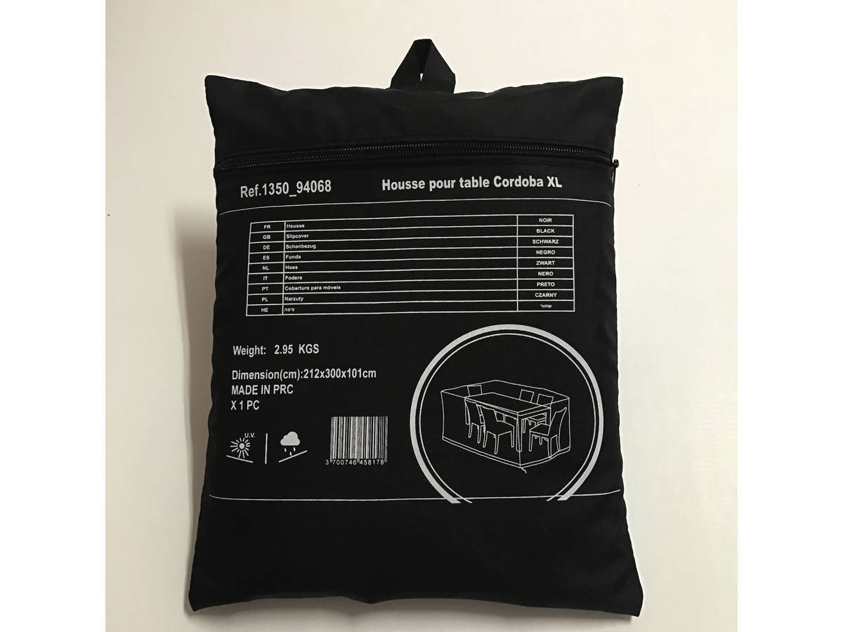 Habitat Et Jardin - Housse De Protection Pour Salon De Jardin Repas - 300 X 212 X 101 Cm - Noir -habitat Et Jardin - Image 3