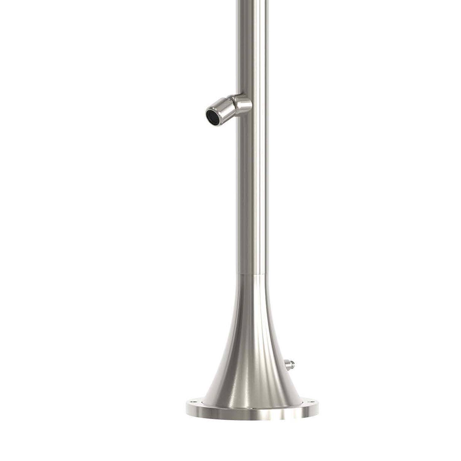 Douche inox 316L satinee a double bouton temporise pour exterieurs et jardins - Image 4
